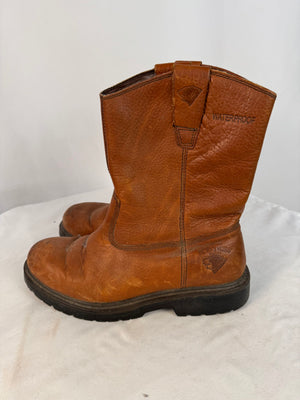 Herman Survivors Wayne II Men's 9 Brown Leather Pull On Work Boots Waterproof