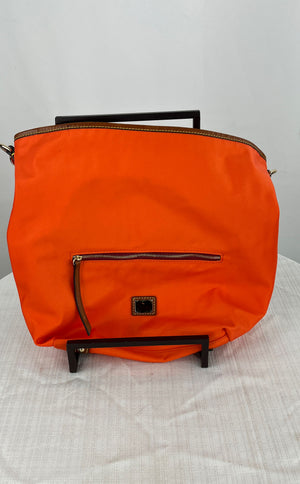 Dooney & Bourke Windham Large Nylon Leighton Tote In Dark Orange