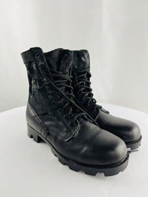 Rothco GI Military Black Canvas Leather Lace Up Combat Boots Mens Size 6R