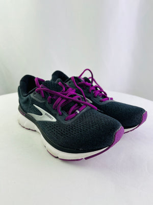 Brooks Trace 1 Ebony Black Wood Violet Running Sneakers Women 8M | 1203511B021