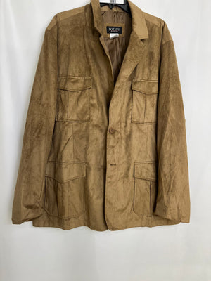 Botany 500 Brown Faux Suede Blazer Sport Coat Jacket Men's XL NWT