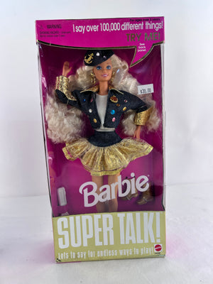 Mattel Barbie Super Talk Doll 1990s #14308 Original Unopened Box