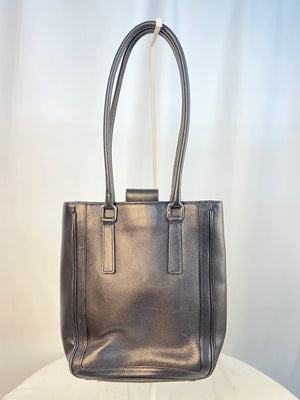 Vintage Coach 9422 Leather Bonnie Legacy Slim Tote Black Shoulder Bag