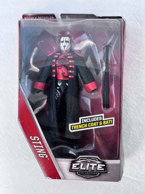 Mattel WWE Sting Elite 39 WWE Toy Wrestling Figure Trench Coat & Bat DGP14