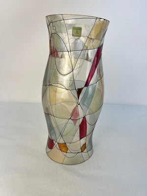Partylite Calypso Mosaic Hurricane Candle Shade Stained Glass