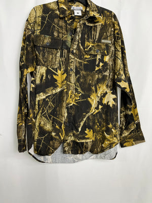 Columbia Men's Camouflage Long Sleeve Button Up Shirt Size Large