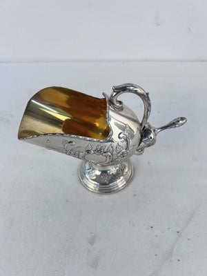 Raimond Vintage 1960's Sugar Scuttle w/Scoop Etched Ornate Floral Silverplate