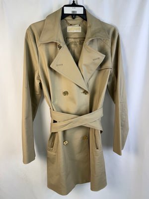 Michael Kors Beige Coat - Size Women's Small (4-6) 38 in. Chest