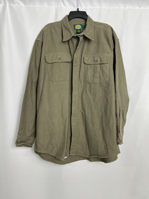 Cabela's Outdoor Gear 100% Cotton Green Button Down Shirt Men's XL