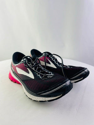Brooks Ghost 10 Black Pink Running Sneaker Women 8.5B