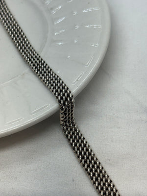 925 Sterling Silver Flexible Mesh Chain Necklace 61.3g Bold 17 in