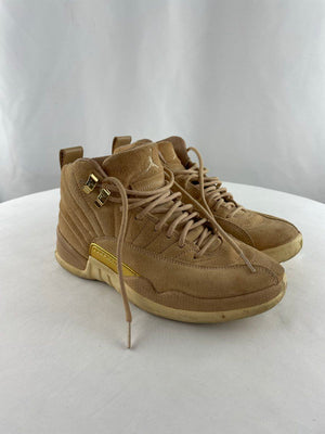 Nike 12 Retro Vachetta Tan Metallic Gold Sneaker Athletic Women's Size 6.5