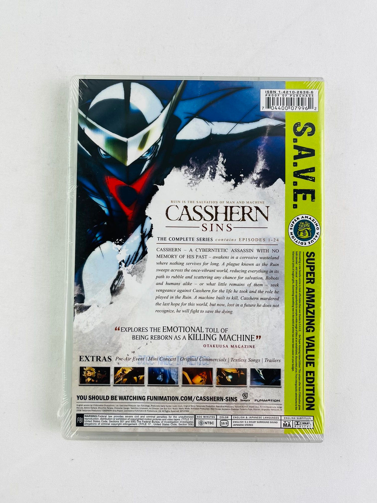 Casshern Sins The Complete Series S.A.V.E. Edition 4 DVD Set Factory S