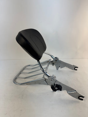 Detachable Passenger Backrest Sissy Bar & Luggage Rack For Harley Touring 2009+