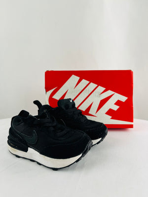 Nike Waffle One TD Toddler Black White Sneakers 4c | DC0479-001