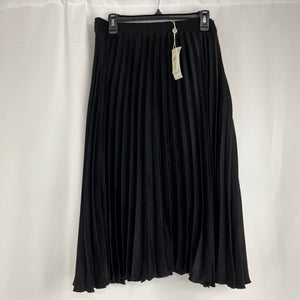 Max Studio A Line Black Pleated Elastic Waist Pull On Skirt Women's XL NWT