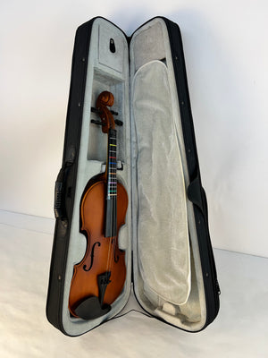 Mendini By Cecilio Violin For Kids & Adults - 4/4 MV300 Satin Antique Violin