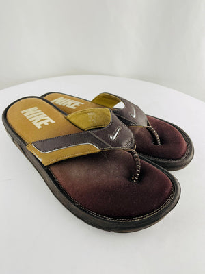 Nike Comfort Thong Flip Flop Sandals in Brown/Tan Ombre Mens 13