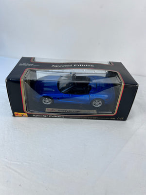 Maisto Special Edition 1998 Corvette Convertible 1:18 Blue Chevy Chevrolet