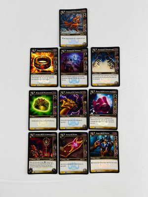 World of Warcraft TCG 10x RARE Blue Name HOLO Foil Cards Magtheridon's Lair 07