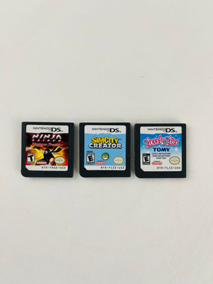 Nintendo DS Game Bundle Ninja Gaiden, SimCity Creator, Lovely Lisa Cartridges