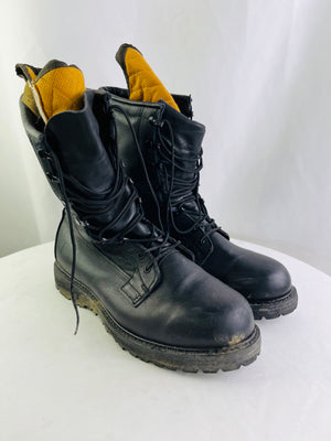 Bates Black Leather Uniform Combat Boots Men's Size 11-11.5 N/R Tactical Lace Up