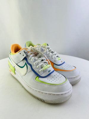 Nike Air Force 1 Shadow White Peach Cream Lime Sneakers Women 10 | DX3718-100
