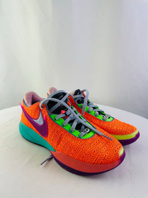 Nike LeBron 20 Chosen 1 Total Orange Purple Men's Sneakers Size 9.5 | DJ5423-800