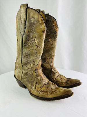 Corral Style 4841 Pointed Toe Brown Western Boots Women's 8M