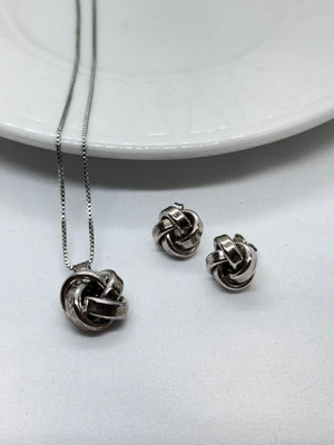 RCI 925 Sterling Silver Jewelry Set 8.6g 18" length Lobster Claw Clasp Modern