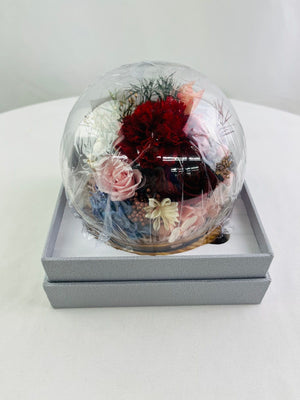 Fresh Preserved Flowers Flowers Rose In A Glass Dome with LED Light Gift