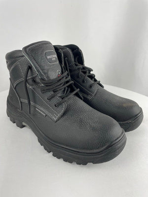 SKECHERS Burgin Tarlac Black Steel Toe Puncture Resistant Work Boots Size 10