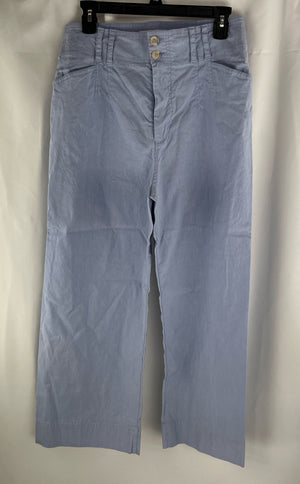 Anthropologie Sky Blue High Waist Wide Leg Flare Pants Size 6/30" NWT MSRP $118