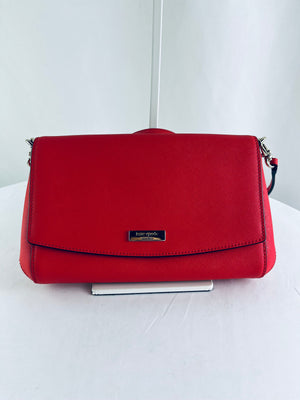 Kate Spade Laurel Way Greer Red Saffiano Leather Convertible Crossbody Bag