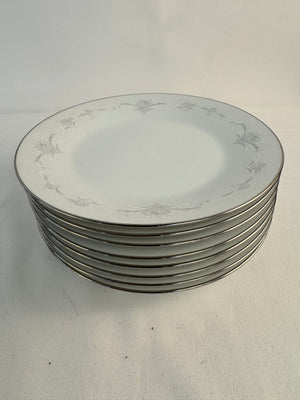 8 Vintage Noritake China Casablanca 6842 Salad Plates 10.5” 7 Great 1 Fleabite