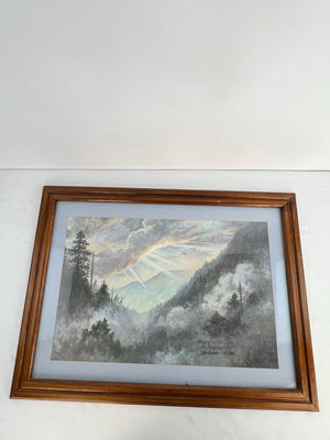Abiding in the Light Print by Lee Roberson Signed 2001 Framed
