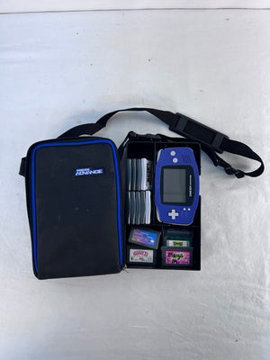 Nintendo GameBoy Advance Console,13 Games, Official Black Travel Carrying Case