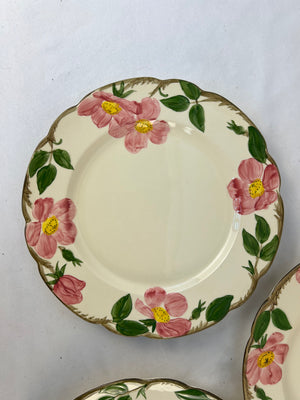 Vintage Franciscan Earthenware Desert Rose Dinner Plate Set of 5 Gladding McBean