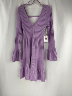 Daily Practice by Anthropologie Lavender Long Sleeve Sweater Dress Women's LP