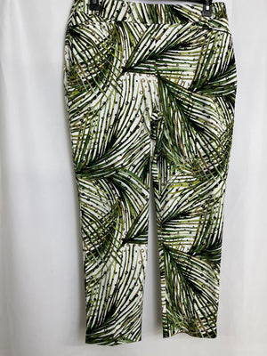 Chico's So Slimming Brigitte Slim Leg Palm Dream Ankle Pants Women's 12R NWT