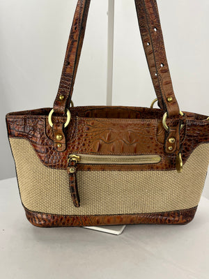 Brahmin Pecan Brown Crocodile Shoulder Bag