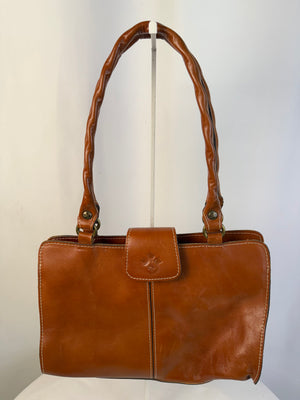 Patricia Nash Heritage Collection Rienzo Satchel/Top Handle Bag Cognac Brown