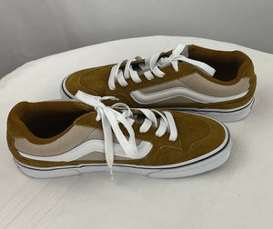 VANS Old Skool Mustard Striped Lace Up Sneakers Casual Men's Size 9