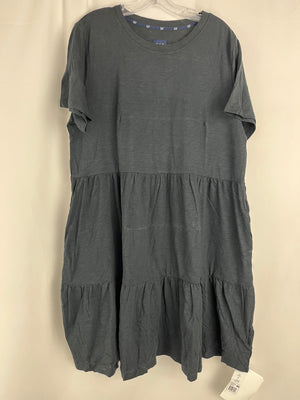 Gap Black Tiered T-Shirt Dress Short Sleeve Women's XL NWT