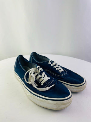 Vans Off The Wall Unisex Navy Canvas Skate Sneaker Women 11 Men 9.5 | 721356