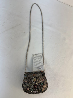 Vintage Sajai Metal And Stone Purse