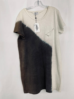 LNA Clothing Tidal T-Shirt Dress Grey Tie Dye Women's Size Large NWT
