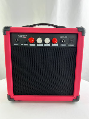 LyxPro Electric Guitar Amp 20 Watt Amplifier AGL-20 Built in Speaker Pink