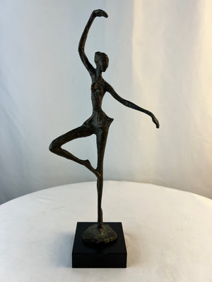 Bronze Ballerina Sculpture Statue Figure 14.5" Tall