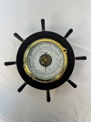 Vintage Schatz German Royal Mariner Compensated Barometer Thermometer Nautical